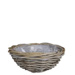 Panier rond en osier gris Marcia - Ø 30 x H 12 cm
