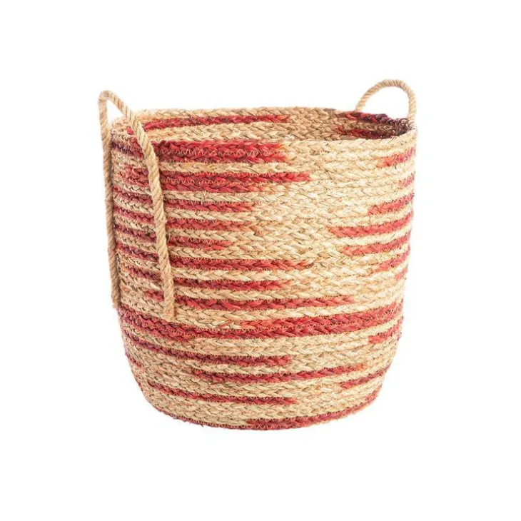 Panière en osier coloris rouge - Ø 30 cm