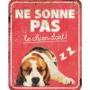 Panneau d'avertissement beagle coloris rouge en métal galvanisé D&D Home - 25 x 20 x 0,3 cm