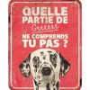 Panneau d'avertissement dalmatien coloris rouge en métal galvanisé D&D Home - 25 x 20 x 0,3 cm