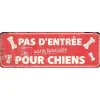 Panneau d'avertissement général coloris rouge en métal galvanisé D&D Home - 40 x 13 x 0,3 cm