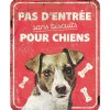 Panneau d'avertissement jack russel coloris rouge en métal galvanisé D&D Home - 25 x 20 x 0,3 cm
