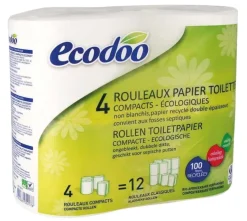 Papier toilette 100% papier recyclé x 4 rouleaux