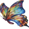 Papillon en métal multicolore Riviera décor C Profil grand modèle - 45 cm