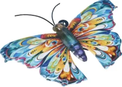 Papillon en métal multicolore Riviera décor B petit modèle - 23 cm