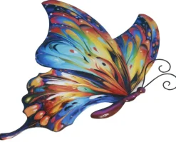 Papillon en métal multicolore Riviera décor C Profil petit modèle - 33 cm