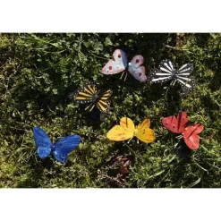 Papillon en métal recyclé peint Chouette & Co petit modèle