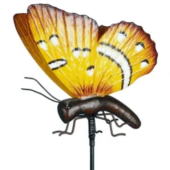 Papillon jaune en résine sur pique Riviera - 120,5 cm