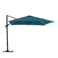Parasol carré déporté rotating orientable en aluminium et toile polyester Ø 250 cm