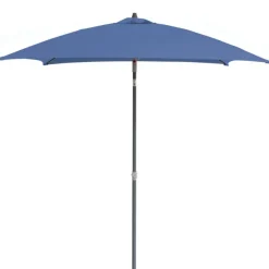 Parasol carré inclinable en aluminium mat et toile polyester - 200 x 200 cm