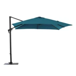 Parasol déporté bleu en aluminium Proloisirs Roma - 3 x 4 m