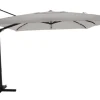 Parasol déporté coloris beige en aluminium et polyester - 300 x 300 cm