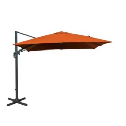 Parasol déporté en aluminium orientable, inclinable et rotatif Proloisirs Sienne - 3 x 3 m