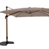 Parasol déporté en bambou, taupe chiné - MWH - 3x3m