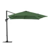 Parasol déporté gris en aluminium inclinable et orientable couleur amande Proloisirs Roma - 3 x 3 m