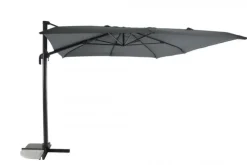 Parasol déporté inclinable 5 positions, anthracite chiné, MWH - 3m x 4m