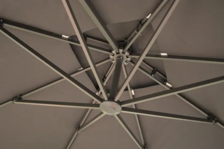 Parasol déporté orientable et inclinable bleu PROLOISIRS NH bio - 3x3m