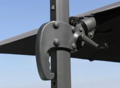 Parasol déporté, orientable, inclinable et rotatif en aluminium écru PROLOISIRS NH20 - 3x3m