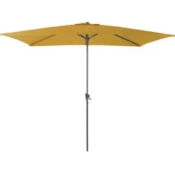 Parasol droit en aluminium couleur curry Proloisirs Tilt - 3 x 2 m