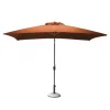 Parasol droit en aluminium couleur paprika Proloisirs Tilt - 3 x 2 m