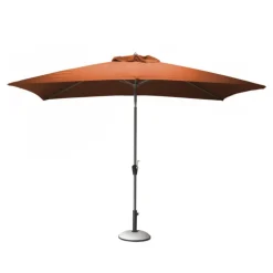 Parasol droit en aluminium couleur paprika Proloisirs Tilt - 3 x 2 m