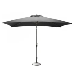 Parasol droit gris en aluminium Proloisirs Tilt - 3 x 2 m
