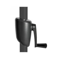 Parasol droit gris en aluminium Proloisirs- ø 350 cm