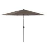 Parasol droit gris taupe en aluminium Proloisirs- ø 350 cm