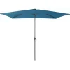 Parasol droit inclinable bleu en aluminium Proloisirs Tilt - 3 x 2 m