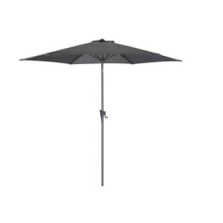 Parasol droit rond grsi en aluminium Proloisirs Tilt - Ø 3 m