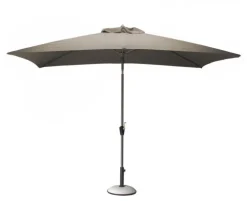 Parasol droit Tilt inclinable en aluminium - Taupe, PROLOISIRS  - 3x2m