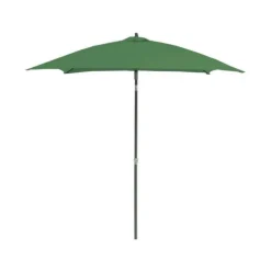 Parasol en aluminium droit inclinable couleur amande Proloisirs - 2 x 2 m