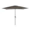 Parasol gris  à manivelle inclinable Proloisirs - 3 x 2 m