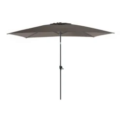 Parasol gris  à manivelle inclinable Proloisirs - 3 x 2 m