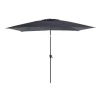 Parasol gris à manivelle inclinable Proloisirs - 3 x 2 m