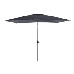 Parasol gris à manivelle inclinable Proloisirs - 3 x 2 m