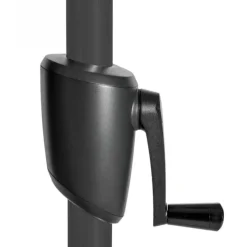 Parasol gris à manivelle inclinable Proloisirs - 3 x 2 m