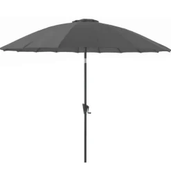 Parasol pagode à manivelle en aluminium et toile polyester Ø 300 cm