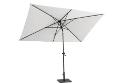 Parasol rectangulaire à manivelle en aluminium - 200 x 300 cm
