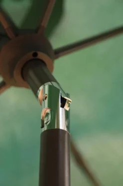 Parasol rond Tilt droite Taupe en aluminium, PROLOISIRS - Ø3m