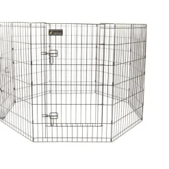 Parc pour chien en métal noir - 91 cm