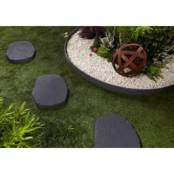 Pas japonais gris en Ardoise structurée 38x32x3,5 cm