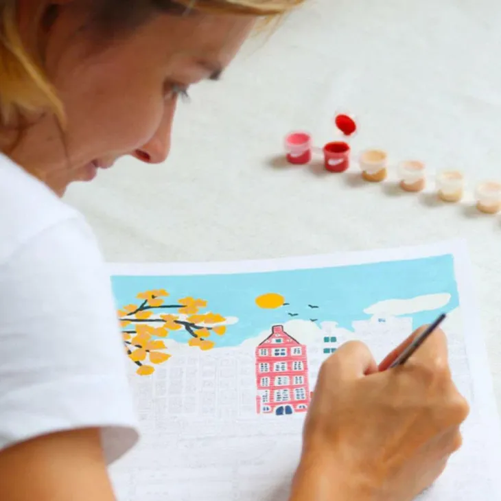 Peinture au numéro Amsterdam Petit Pinceau by La Petite Épicerie - 25,5 x 3,5 x 33 cm