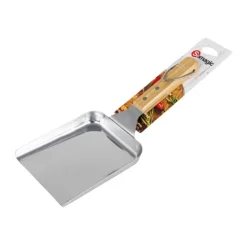 Pelle à légumes pour plancha en inox avec manche bambou