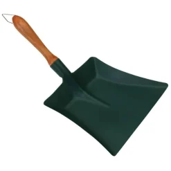 Pelle à poussière noire 42 cm manche en bois percé