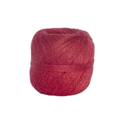 Pelote de ficelle naturelle Couleur Framboise - 100 gr / 75 m