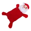 Peluche plate Père Noël pour chien avec sifflet coloris rouge Wouapy – 19,5 x 6,5 x 30 cm