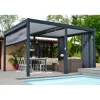 Pergola adossée bioclimatique en aluminium Couleurs Du Monde INEA - 4.29 x 3.18 m