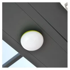 Pergola adossée bioclimatique en aluminium Couleurs Du Monde INEA - 4.29 x 3.18 m