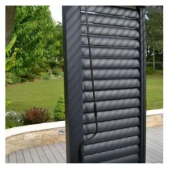 Pergola adossée bioclimatique en aluminium Couleurs Du Monde INEA - 4.29 x 3.18 m